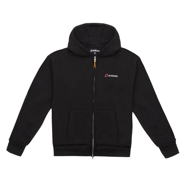 JetBrains Black Zip-Up Hoodie